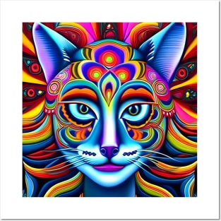 Catgirl DMTfied (22) - Trippy Psychedelic Art Posters and Art